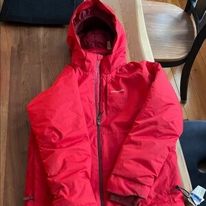 Patagonia Kids Bright Red ski jacket